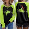 Grinch Round Neck Raglan Sleeve Sweatshirt GRS1057