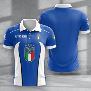 Italy National Football Team Euro 2024 Polo Shirt