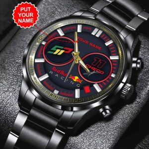 Personalized Red Bull Racing F1 x Sergio P&eacute;rez Black Stainless Steel Watch GSW1030