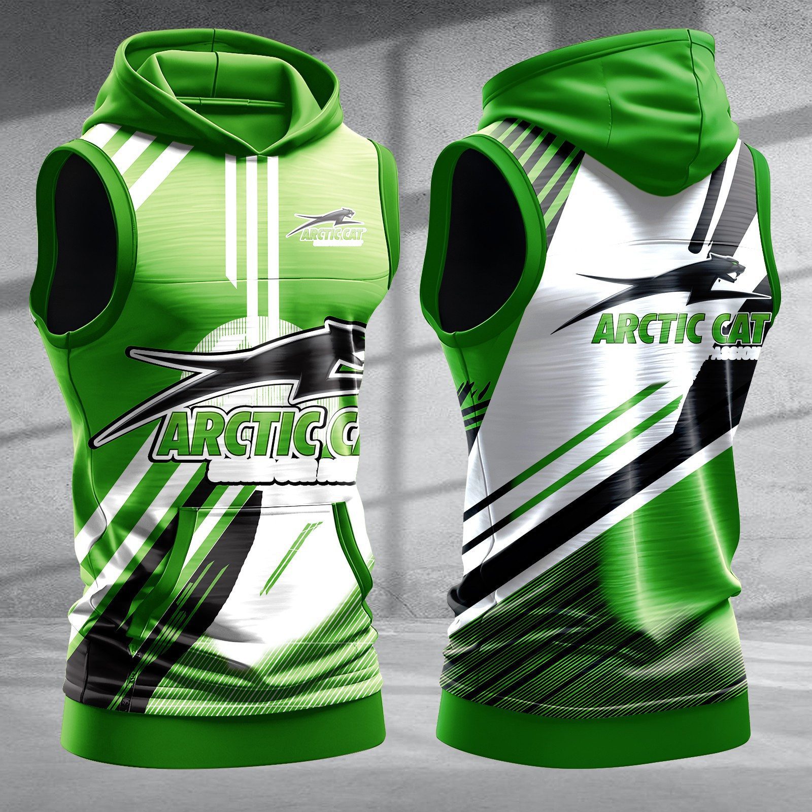 Arctic-Cat-Men-Workout-Hoodie-Tank-Tops-WHT1406 Arctic Cat Men Workout Hoodie Tank Tops WHT1406