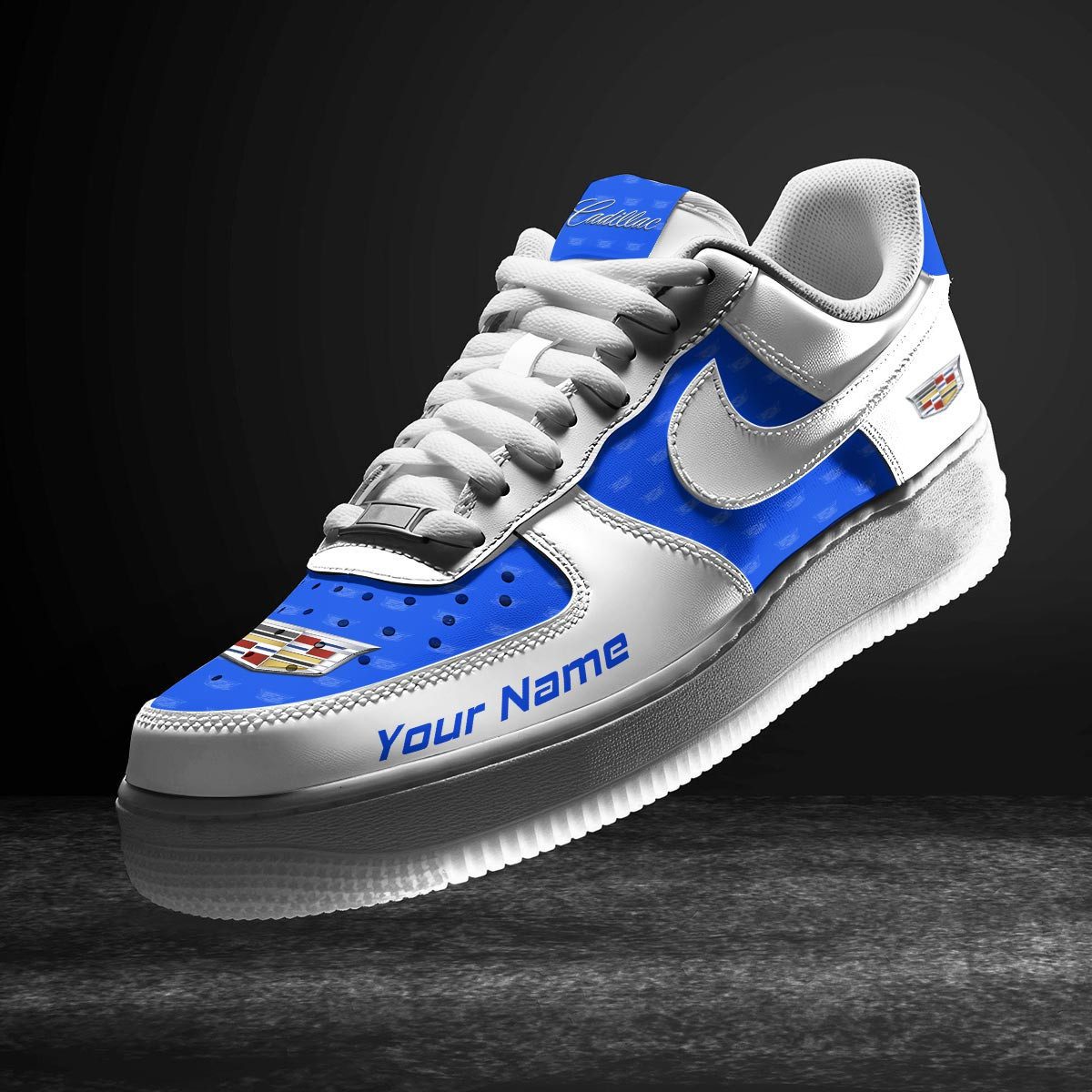 Cadillac-Blue-Air-Force-1-Sneakers-AF1-Limited-Shoes-For-Cars-Fan-LAF2240 Cadillac Blue Air Force 1 Sneakers AF1 Limited Shoes For Cars Fan LAF2240