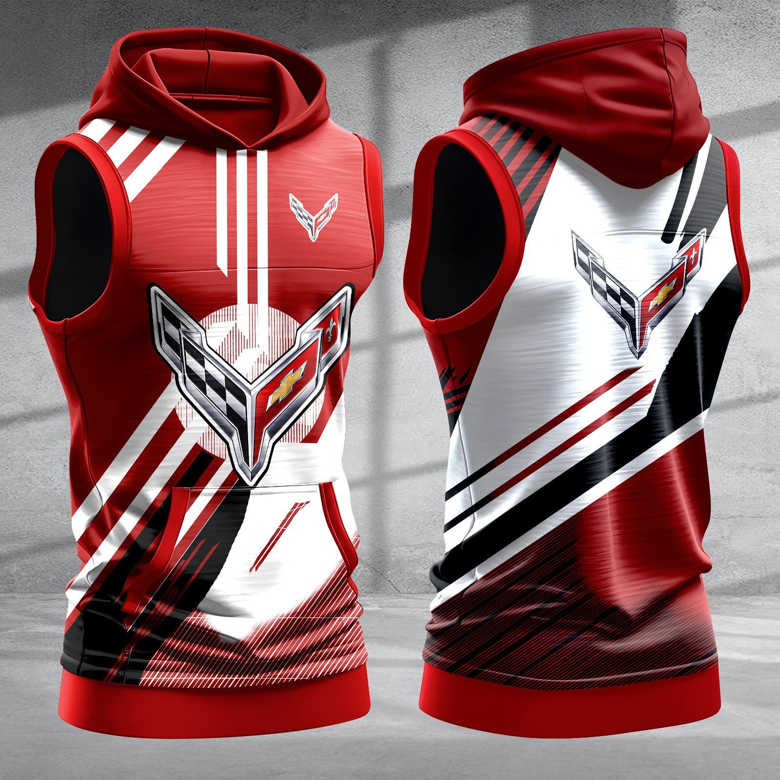 Chevrolet-Corvette-Men-Workout-Hoodie-Tank-Tops-WHT1398 Chevrolet Corvette Men Workout Hoodie Tank Tops WHT1398