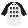 Chicago Cubs Logo Grid 3/4 Black Sleeve Raglan Shirt