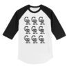 Colorado Rockies Logo Grid 3/4 Black Sleeve Raglan Shirt
