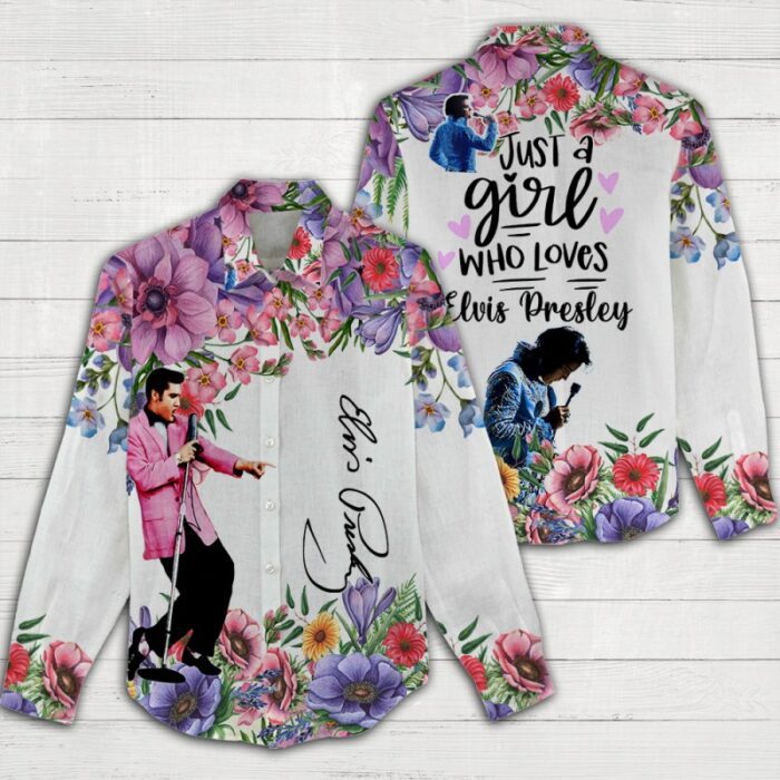 Elvis Presley Women Casual Shirt 3D Linen Shirt GWS1191