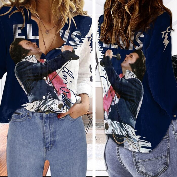 Elvis Presley Women Casual Shirt 3D Linen Shirt GWS1233