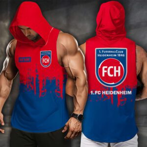 FC Heidenheim Men Workout Hoodie Tank Tops WHT1364