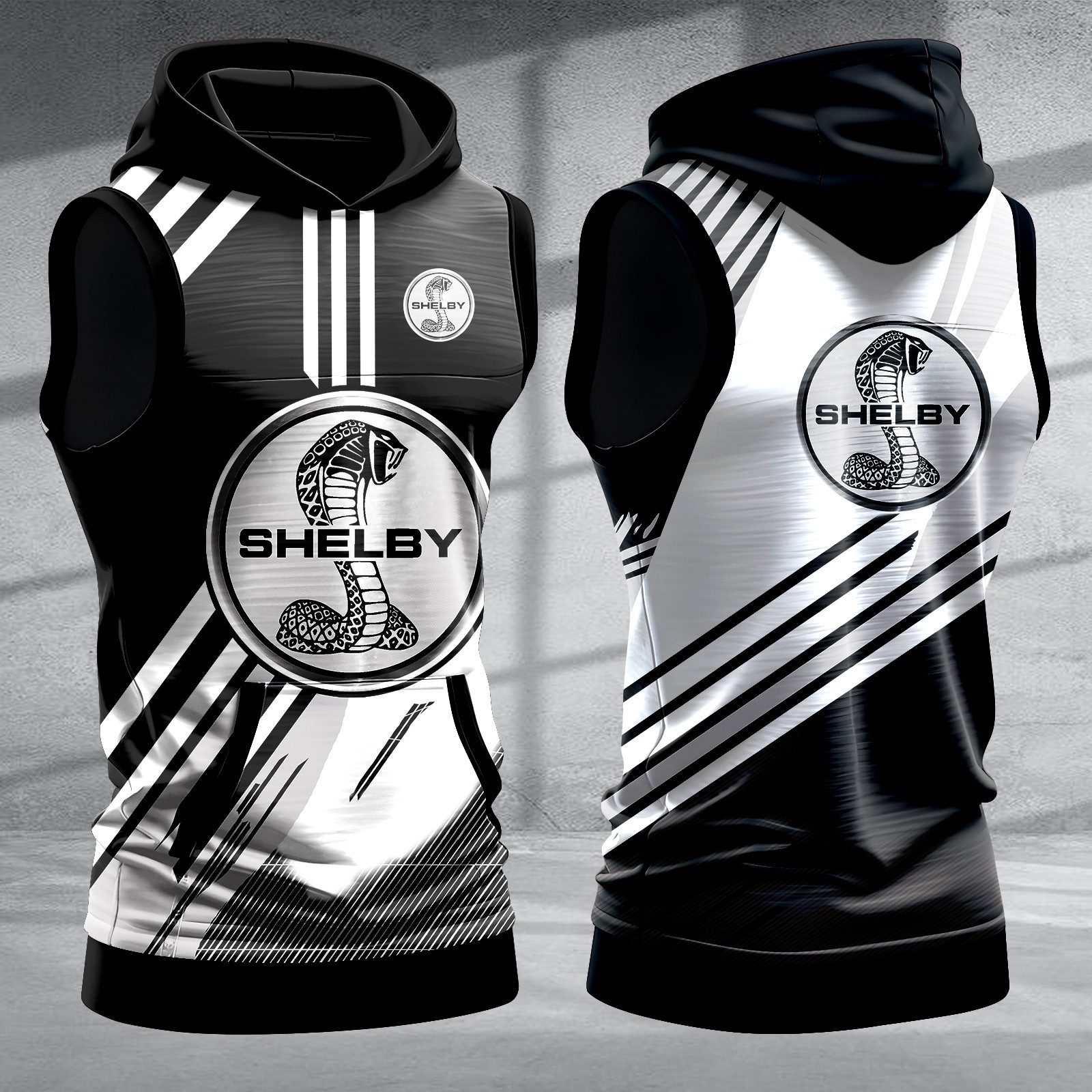 Ford-Shelby-Men-Workout-Hoodie-Tank-Tops-WHT1382 Ford Shelby Men Workout Hoodie Tank Tops WHT1382
