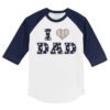 Houston Astros I Love Dad 3/4 Navy Blue Sleeve Raglan Shirt
