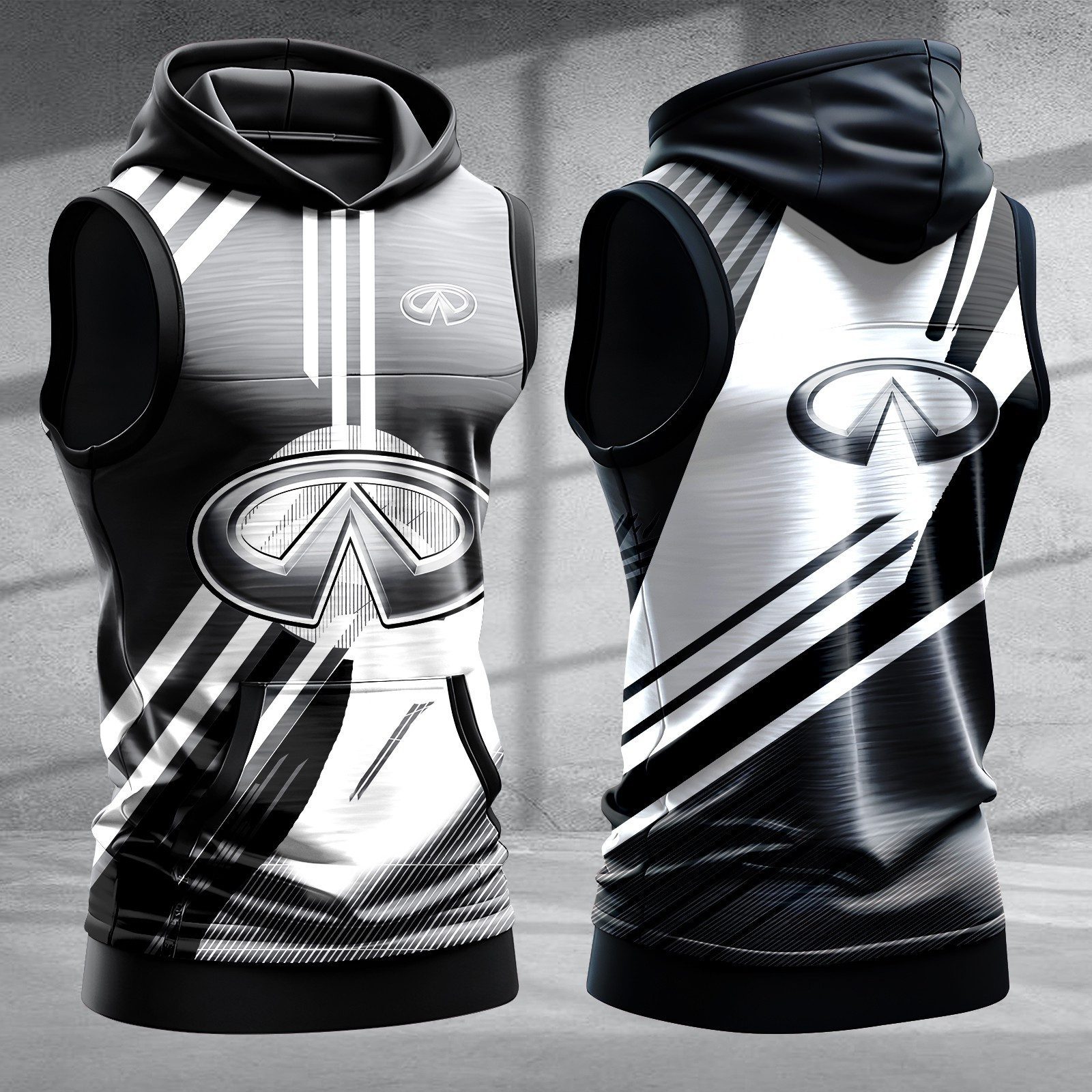 Infiniti-Men-Workout-Hoodie-Tank-Tops-WHT1401 Infiniti Men Workout Hoodie Tank Tops WHT1401