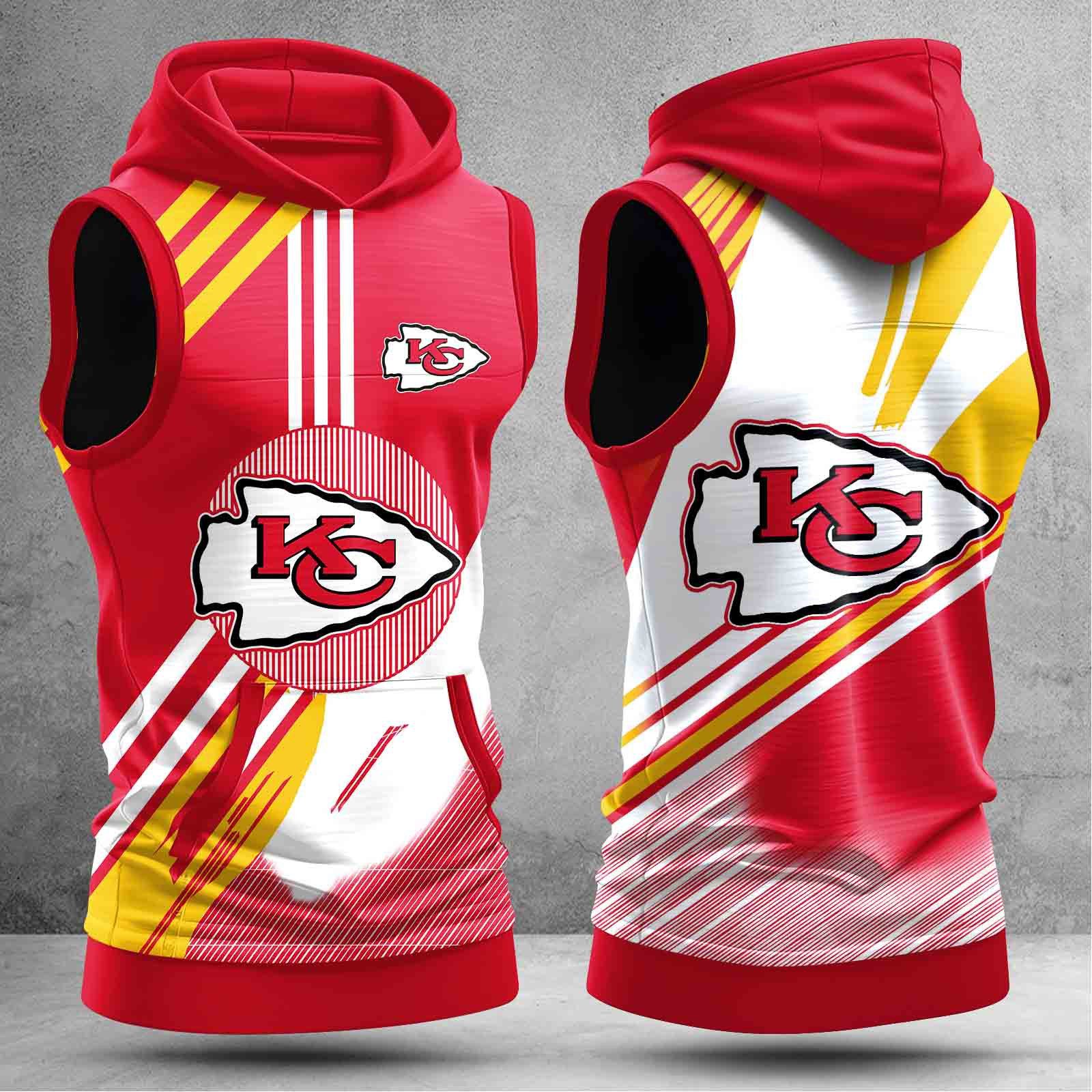 Kansas-City-Chiefs-Men-Workout-Hoodie-Tank-Tops-WHT1555 Kansas City Chiefs Men Workout Hoodie Tank Tops WHT1555