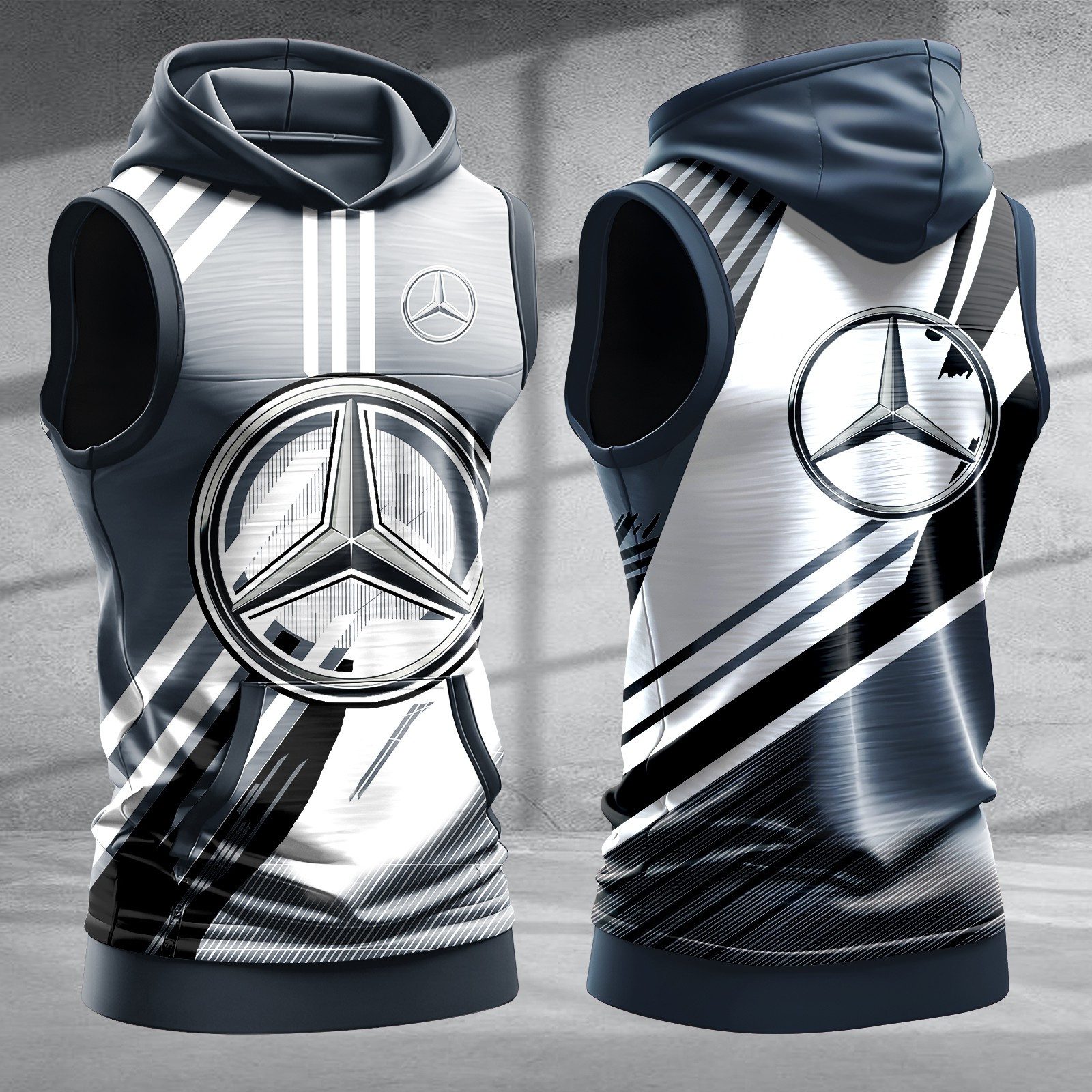 Mercedes-AMG-Men-Workout-Hoodie-Tank-Tops-WHT1442 Mercedes-AMG Men Workout Hoodie Tank Tops WHT1442
