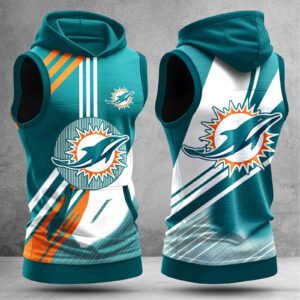 Miami Dolphins Men Workout Hoodie Tank Tops WHT1550