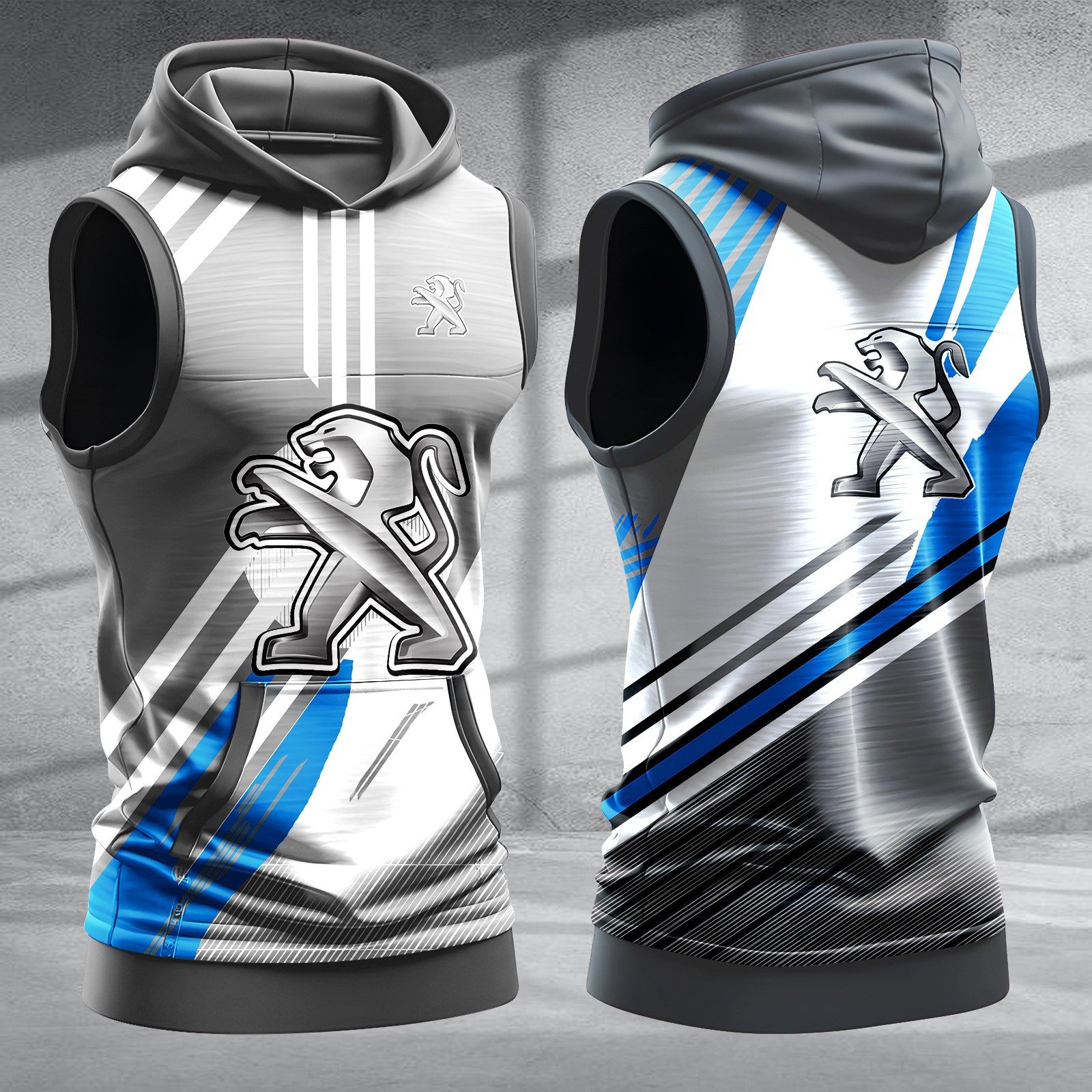 Peugeot-Men-Workout-Hoodie-Tank-Tops-WHT1455 Peugeot Men Workout Hoodie Tank Tops WHT1455