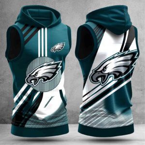 Philadelphia Eagles Men Workout Hoodie Tank Tops WHT1566