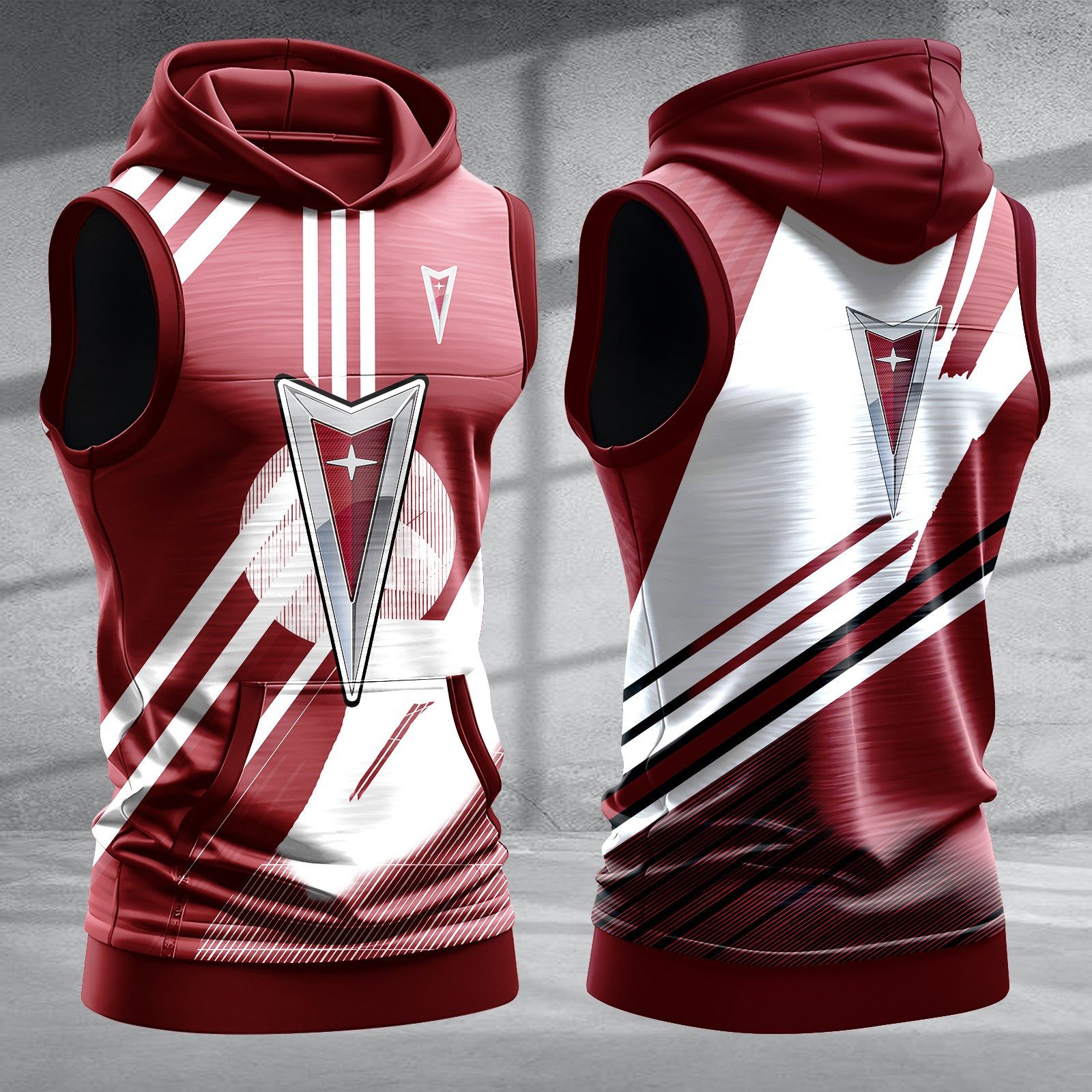 Pontiac-Men-Workout-Hoodie-Tank-Tops-WHT1440 Pontiac Men Workout Hoodie Tank Tops WHT1440