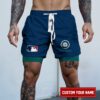 Seattle Mariners MLB Personalized Double Layer Shorts WDS1153