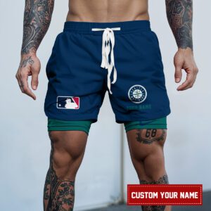 Seattle Mariners MLB Personalized Double Layer Shorts WDS1153