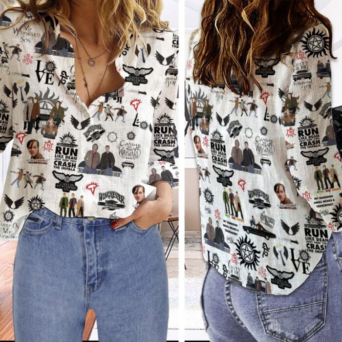 Supernatural Women Casual Shirt 3D Linen Shirt GWS1129