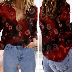 Supernatural Women Casual Shirt 3D Linen Shirt GWS1130