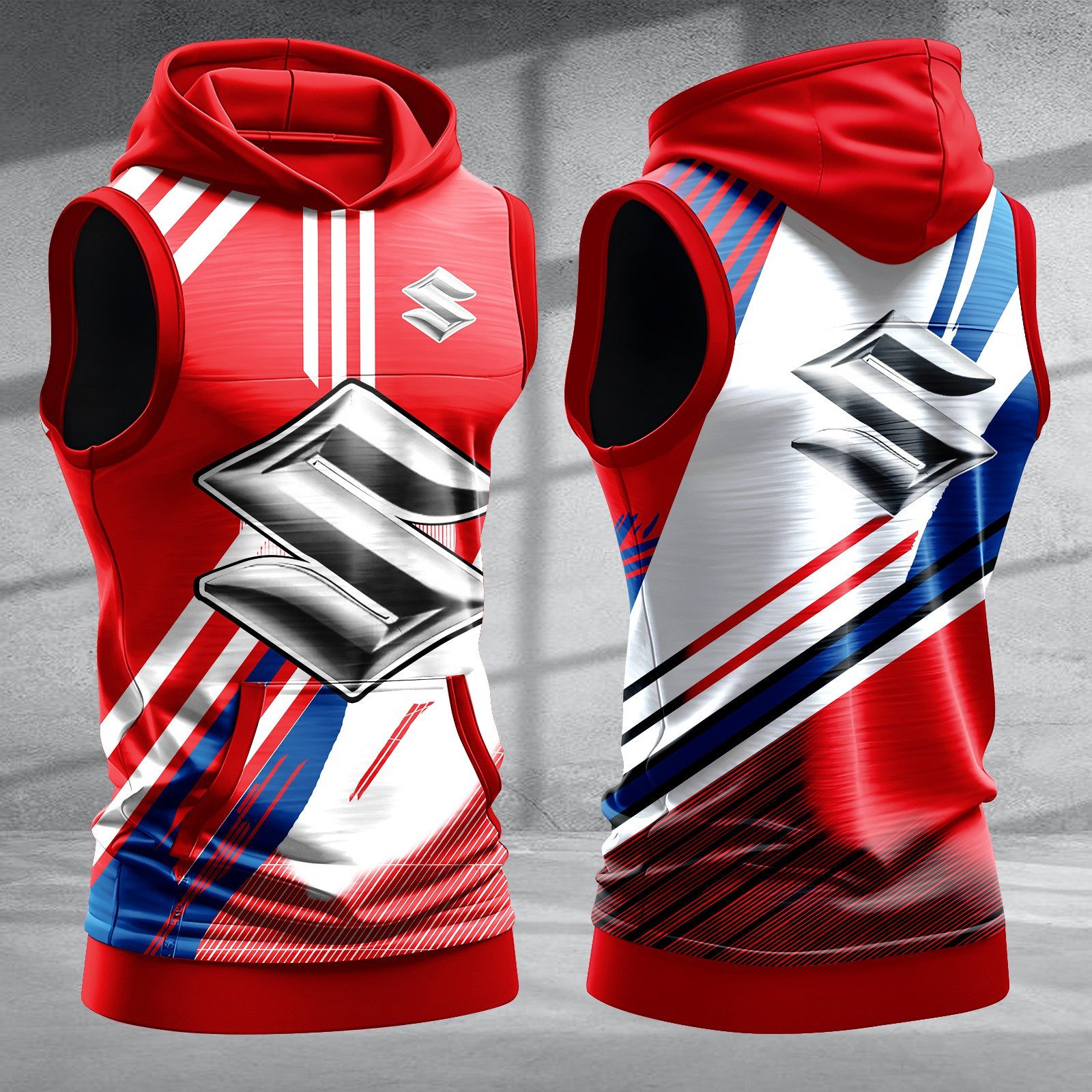 Suzuki-Men-Workout-Hoodie-Tank-Tops-WHT1439 Suzuki Men Workout Hoodie Tank Tops WHT1439