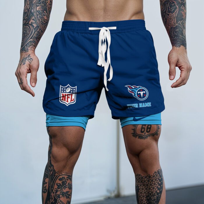 Tennessee Titans NFL Personalized Double Layer Shorts WDS1126