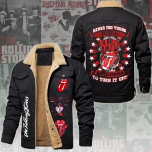 The Rolling Stones 2D Winter Fleece Jacket Cargo Jacket GUD1197