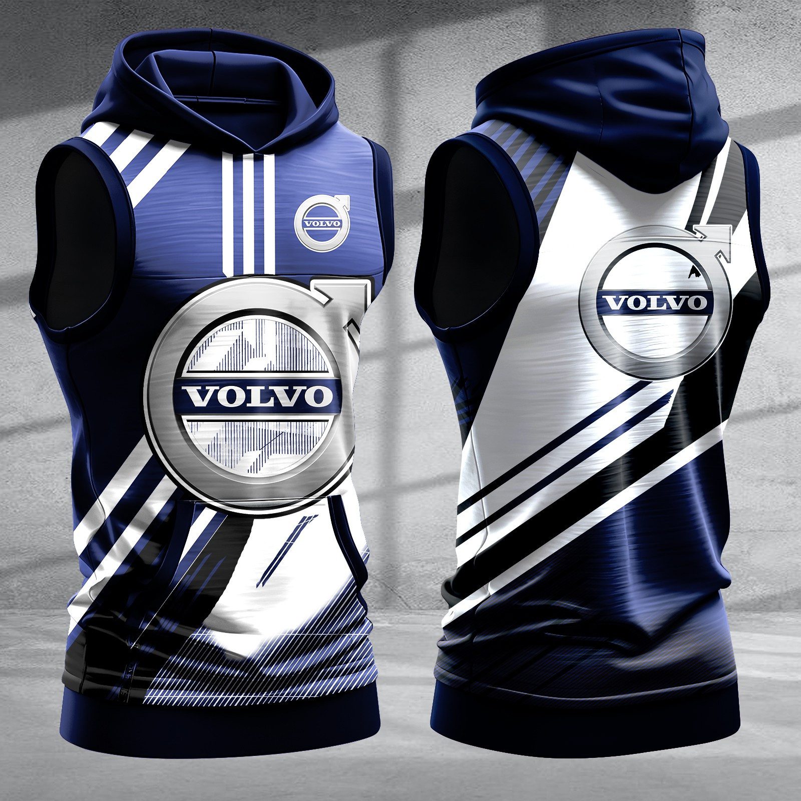 Volvo-Men-Workout-Hoodie-Tank-Tops-WHT1460 Volvo Men Workout Hoodie Tank Tops WHT1460