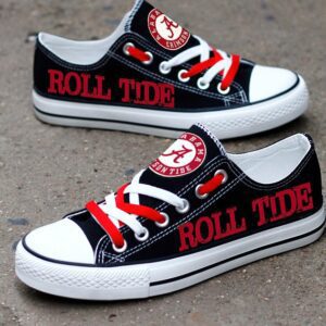 Alabama Crimson Tide Low Top Canvas Shoes University ELT1048