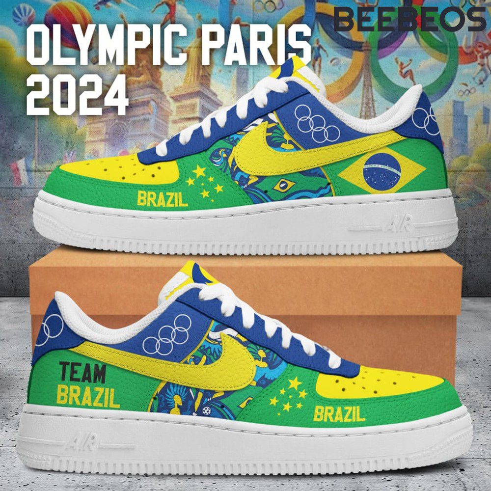Brazil Olympic Team Paris 2024 Air Force 1 Brazil Olympic Team Paris 2024 Air Force 1 Sneakers AF1 Limited Shoes BAF1010