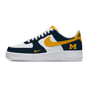 Custom Nike Air Force 1 Low x NCAA Michigan Wolverines AF1 Limited Sneakers For Fan TCB1012