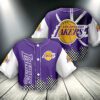 Los Angeles Lakers Crop Top Baseball Jersey CBJS1047