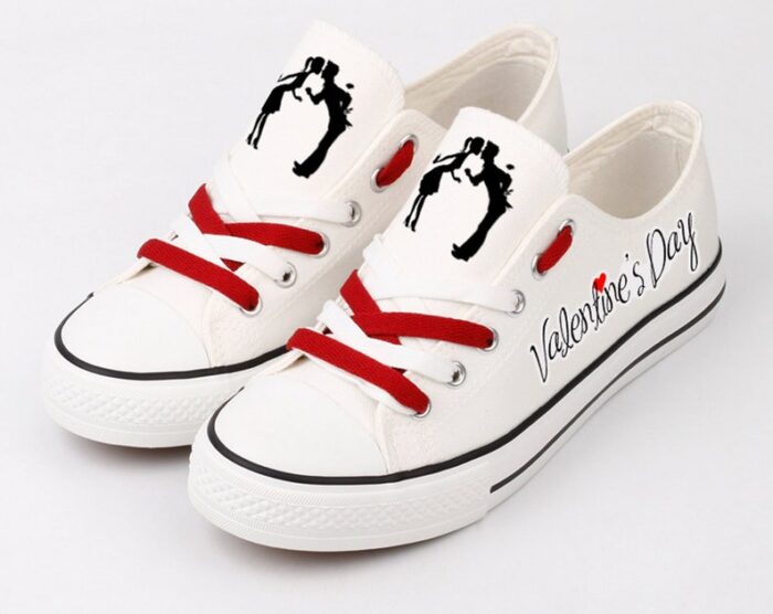 Valentines Day Shoes Romantic Low Top Canvas Sneakers ELT1117