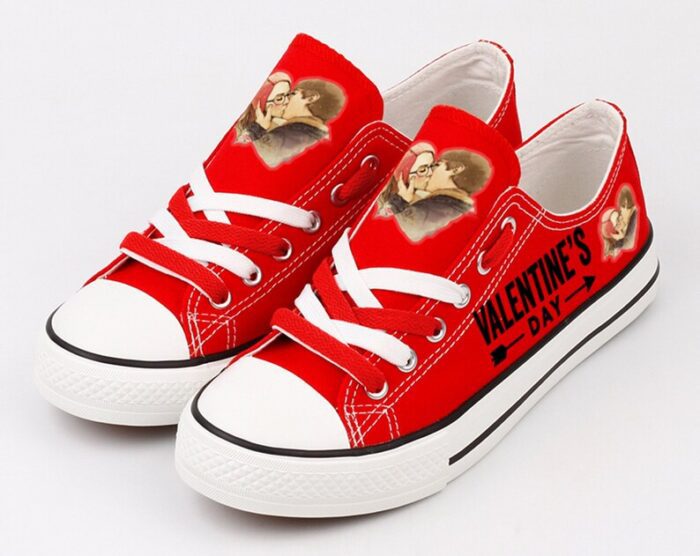 Valentines Day Shoes Romantic Low Top Canvas Sneakers ELT1143