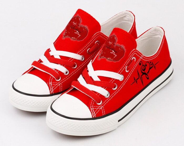 Valentines Day Shoes Romantic Low Top Canvas Sneakers ELT1144