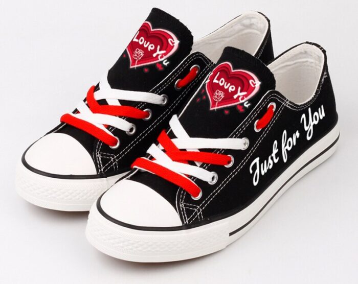 Valentines Day Shoes Romantic Low Top Canvas Sneakers ELT1145