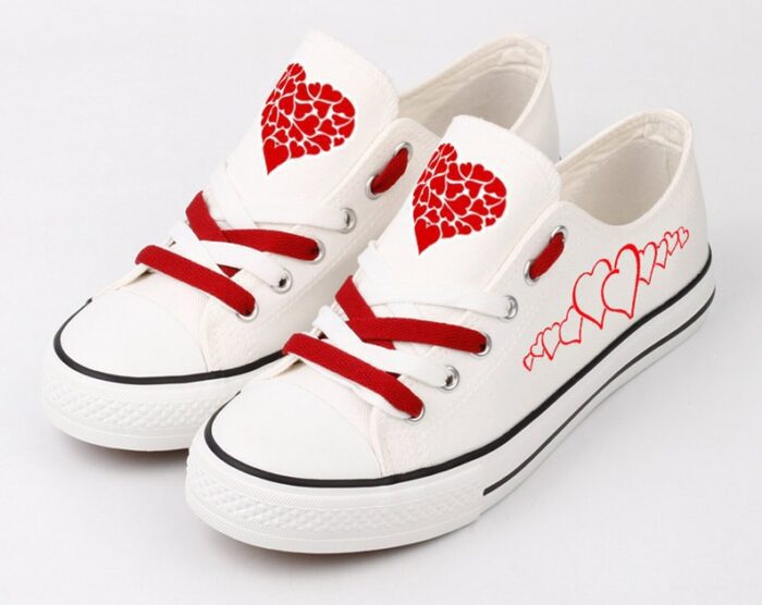 Valentines Day Shoes Romantic Low Top Canvas Sneakers ELT1146