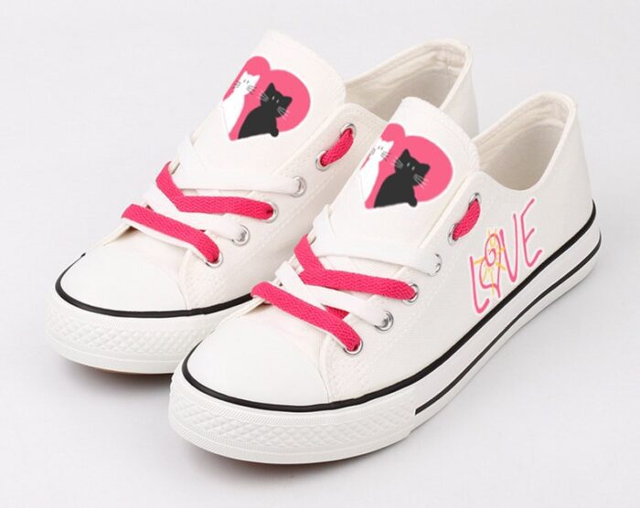 Valentines Day Shoes Romantic Low Top Canvas Sneakers ELT1147