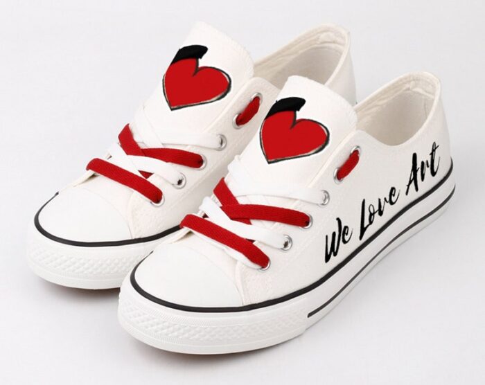 Valentines Day Shoes Romantic Low Top Canvas Sneakers ELT1148