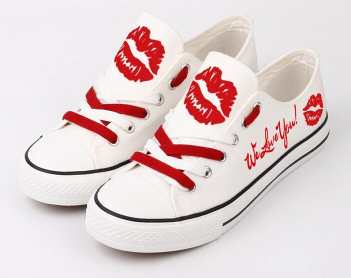 Valentines Day Shoes Romantic Low Top Canvas Sneakers ELT1149