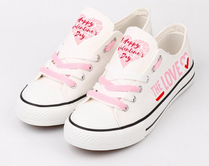 Valentines Day Shoes Romantic Low Top Canvas Sneakers ELT1150