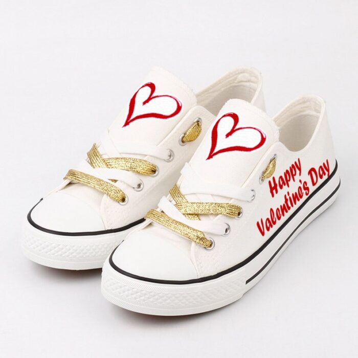 Valentines Day Shoes Romantic Low Top Canvas Sneakers ELT1153