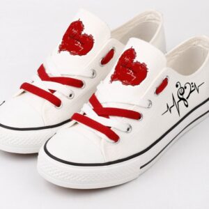 Valentines Day Shoes Romantic Low Top Canvas Sneakers ELT1154