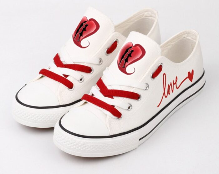 Valentines Day Shoes Romantic Low Top Canvas Sneakers ELT1155