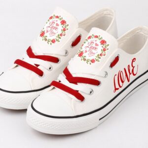 Valentines Day Shoes Romantic Low Top Canvas Sneakers ELT1156