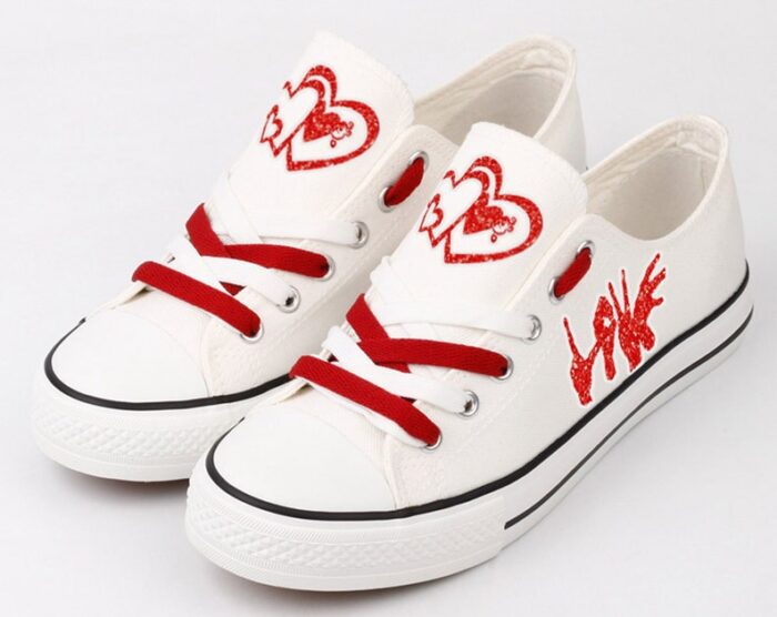 Valentines Day Shoes Romantic Low Top Canvas Sneakers ELT1157