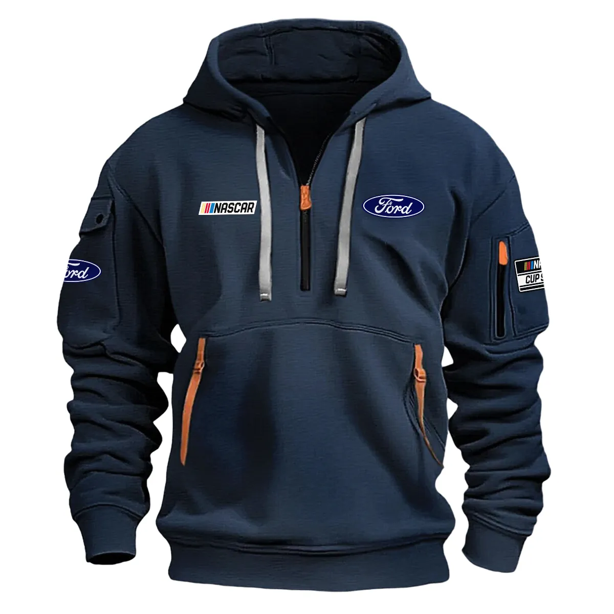 Ford Nascar Cup Series Color Navy Quarter Zip Hoodie KQZ1003