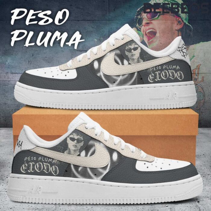 Peso Pluma Grey Air Force 1 Shoes AF1 Limited Sneakers