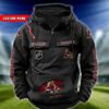 Arizona Coyotes NHL Hockey Vintage Quarter Zip Hoodie Retro Hoodie Custom Name WRH1001