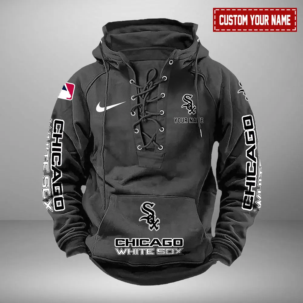 Chicago White Sox Personalized MLB Swoosh Lace Up Hoodie Vintage Retro Hoodie